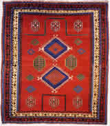 Caucasian Kazak. Antique Oriental rug circa 1890. A rare and wonderful tribal prayer design rug.