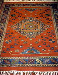 DOBAG Oriental Rug. Hand spun, hand carded wool and vegetable dyes.