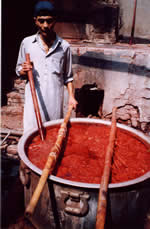 Dyeing with vegetable dyes