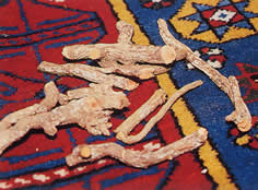Dried madder root.