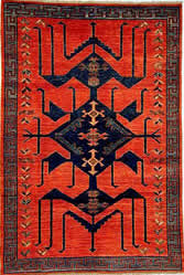 Kazak - vegetable dyes, hand spun, cand carded wool