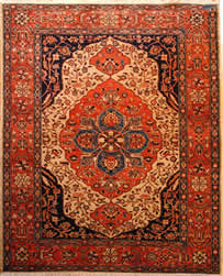 Afghan Ferahan. Vegetable dyed, handmade Oriental rug circa 2000. A classical persian design hand woven by Afghan weavers.